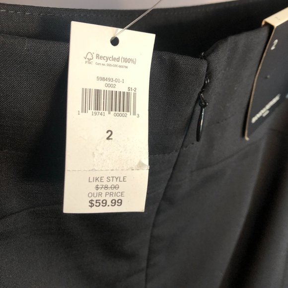 Banana Republic Mini Skirt Black 2 NWT - Picture 4 of 5